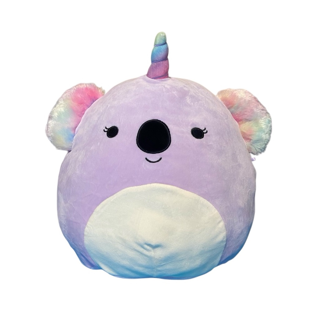 Squishmallows Bethany Koala Corn Unicorn Koala Soft Plush Purple Rainbow 14” Toy